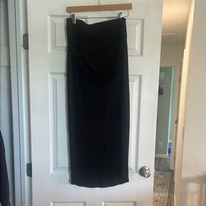 Cabi black maxi runaround skirt